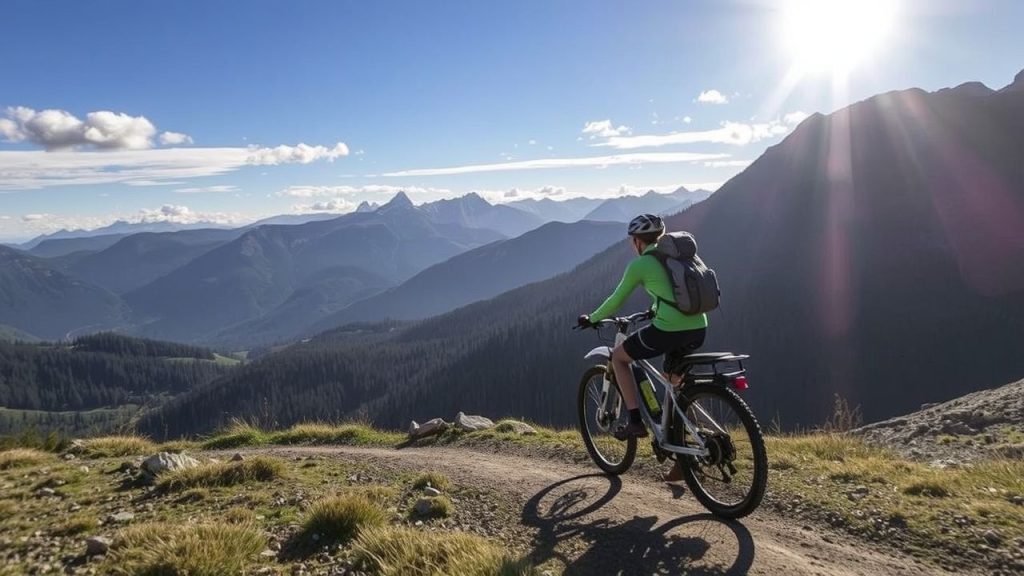 Mountain biking summer