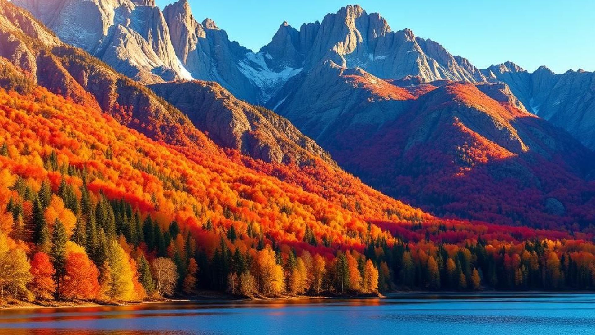 The mountain adorns itself with the colors of the Indian summer